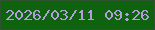 文字の大きさ：4、枠の色：2d532f、背景の色：0f630e、文字の色：b19edd 無料ブログパーツのブログ時計
