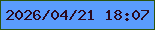 文字の大きさ：4、枠の色：2d550d、背景の色：5a9cfd、文字の色：2b0a1e 無料ブログパーツのブログ時計