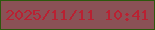 文字の大きさ：1、枠の色：2d580d、背景の色：8b5156、文字の色：b92132 無料ブログパーツのブログ時計
