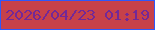 文字の大きさ：1、枠の色：2d58fa、背景の色：c6414a、文字の色：732897 無料ブログパーツのブログ時計