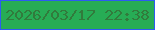 文字の大きさ：2、枠の色：2d5bf1、背景の色：27ac55、文字の色：317b3c 無料ブログパーツのブログ時計