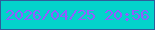 文字の大きさ：5、枠の色：2d5d9a、背景の色：03d2cb、文字の色：925cfe 無料ブログパーツのブログ時計