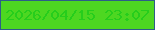 文字の大きさ：1、枠の色：2d5e88、背景の色：4dd721、文字の色：26cd1c 無料ブログパーツのブログ時計