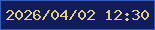 文字の大きさ：2、枠の色：2d60c2、背景の色：121c5b、文字の色：e4cf80 無料ブログパーツのブログ時計