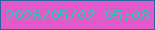 文字の大きさ：4、枠の色：2d62a3、背景の色：e25ac9、文字の色：2fc4b4 無料ブログパーツのブログ時計