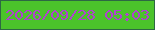 文字の大きさ：1、枠の色：2d6843、背景の色：4bc32b、文字の色：b042d0 無料ブログパーツのブログ時計