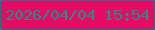 文字の大きさ：3、枠の色：2d6b93、背景の色：e70a64、文字の色：248f84 無料ブログパーツのブログ時計