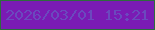 文字の大きさ：3、枠の色：2d6c3d、背景の色：7a1bb4、文字の色：6b49be 無料ブログパーツのブログ時計