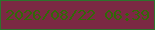 文字の大きさ：5、枠の色：2d732c、背景の色：7b2943、文字の色：326808 無料ブログパーツのブログ時計