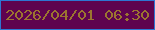 文字の大きさ：5、枠の色：2d76d3、背景の色：5e034f、文字の色：9b7430 無料ブログパーツのブログ時計