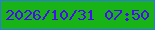 文字の大きさ：4、枠の色：2d76f0、背景の色：18b316、文字の色：480af3 無料ブログパーツのブログ時計