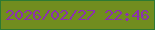 文字の大きさ：3、枠の色：2d7a32、背景の色：718d1f、文字の色：8c2faf 無料ブログパーツのブログ時計