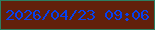 文字の大きさ：3、枠の色：2d7e61、背景の色：62200b、文字の色：0740ef 無料ブログパーツのブログ時計