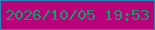 文字の大きさ：1、枠の色：2d82b9、背景の色：b9027a、文字の色：139d6c 無料ブログパーツのブログ時計