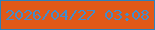 文字の大きさ：5、枠の色：2d82bc、背景の色：e15918、文字の色：438cca 無料ブログパーツのブログ時計