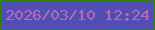 文字の大きさ：3、枠の色：2d8408、背景の色：534eb3、文字の色：b46cb8 無料ブログパーツのブログ時計
