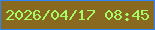 文字の大きさ：2、枠の色：2d86f9、背景の色：896920、文字の色：a6fc67 無料ブログパーツのブログ時計