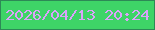 文字の大きさ：4、枠の色：2d8956、背景の色：3ed467、文字の色：dba3fa 無料ブログパーツのブログ時計