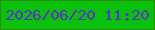 文字の大きさ：5、枠の色：2d8d0c、背景の色：0ac10b、文字の色：5b31c9 無料ブログパーツのブログ時計