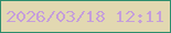 文字の大きさ：5、枠の色：2d8d6d、背景の色：e2d8b1、文字の色：c59edb 無料ブログパーツのブログ時計
