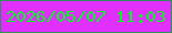 文字の大きさ：5、枠の色：2d8f5d、背景の色：e130fd、文字の色：00fb1c 無料ブログパーツのブログ時計