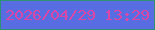 文字の大きさ：1、枠の色：2d9176、背景の色：586de1、文字の色：db47a7 無料ブログパーツのブログ時計