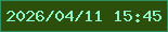 文字の大きさ：3、枠の色：2d9265、背景の色：2c4f0b、文字の色：8ff6c9 無料ブログパーツのブログ時計