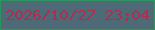 文字の大きさ：5、枠の色：2d945f、背景の色：4d6a76、文字の色：ae2e50 無料ブログパーツのブログ時計