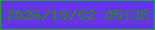 文字の大きさ：2、枠の色：2d9d4a、背景の色：6236e8、文字の色：249100 無料ブログパーツのブログ時計