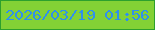 文字の大きさ：5、枠の色：2da02d、背景の色：83d135、文字の色：2f90ec 無料ブログパーツのブログ時計