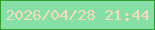 文字の大きさ：1、枠の色：2da02e、背景の色：85dfa6、文字の色：f7dbbb 無料ブログパーツのブログ時計