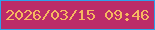 文字の大きさ：3、枠の色：2da1eb、背景の色：bc2b68、文字の色：f6b760 無料ブログパーツのブログ時計