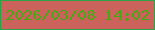 文字の大きさ：3、枠の色：2da247、背景の色：cc625c、文字の色：46a913 無料ブログパーツのブログ時計