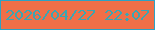 文字の大きさ：3、枠の色：2da2c4、背景の色：f06f48、文字の色：3ba5b3 無料ブログパーツのブログ時計
