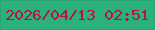 文字の大きさ：4、枠の色：2da36f、背景の色：2db17c、文字の色：af1741 無料ブログパーツのブログ時計