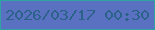 文字の大きさ：1、枠の色：2da3a2、背景の色：5a70c1、文字の色：2a628a 無料ブログパーツのブログ時計