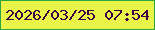 文字の大きさ：2、枠の色：2da440、背景の色：e8f548、文字の色：3f0246 無料ブログパーツのブログ時計