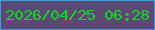 文字の大きさ：2、枠の色：2da4dd、背景の色：5c4873、文字の色：05dd22 無料ブログパーツのブログ時計