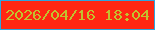 文字の大きさ：4、枠の色：2da5de、背景の色：ff2712、文字の色：c1c22f 無料ブログパーツのブログ時計
