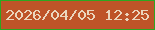 文字の大きさ：5、枠の色：2da620、背景の色：be5428、文字の色：ebd6bd 無料ブログパーツのブログ時計