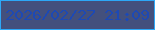文字の大きさ：2、枠の色：2da8f7、背景の色：43507d、文字の色：1d49b4 無料ブログパーツのブログ時計