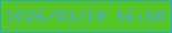 文字の大きさ：4、枠の色：2da9ce、背景の色：56c527、文字の色：4caec3 無料ブログパーツのブログ時計