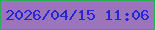 文字の大きさ：1、枠の色：2dab5d、背景の色：9b75bb、文字の色：2427d2 無料ブログパーツのブログ時計