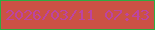 文字の大きさ：4、枠の色：2dac42、背景の色：cb5145、文字の色：bc44a2 無料ブログパーツのブログ時計