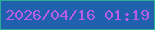 文字の大きさ：5、枠の色：2dad96、背景の色：1f61ac、文字の色：b95cec 無料ブログパーツのブログ時計