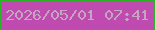 文字の大きさ：5、枠の色：2db126、背景の色：bf4ab0、文字の色：c6a5c1 無料ブログパーツのブログ時計