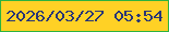 文字の大きさ：1、枠の色：2db240、背景の色：ffd125、文字の色：293577 無料ブログパーツのブログ時計