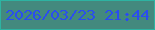 文字の大きさ：5、枠の色：2db3a2、背景の色：43897e、文字の色：2a4def 無料ブログパーツのブログ時計