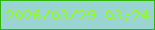 文字の大きさ：4、枠の色：2db507、背景の色：99d4d3、文字の色：94fc24 無料ブログパーツのブログ時計