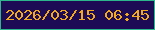 文字の大きさ：2、枠の色：2db58b、背景の色：1d0b56、文字の色：f3a91d 無料ブログパーツのブログ時計